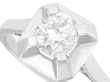 Diamond and platinum ring