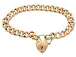 Bracelet with Heart Padlock Antique