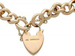 Gold Bracelet with Heart Padlock Antique hallmarks