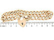 Gold Bracelet with Heart Padlock Antique size