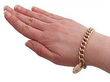Gold Bracelet with Heart Padlock Antique wearing