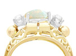 Antique Opal and Diamond Ring in Gold