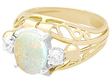Antique Opal and Diamond Ring in Gold UK