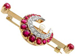 Antique Crescent Moon Brooch