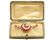 Antique Crescent Moon Brooch