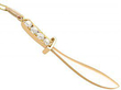 Yellow Gold Sword Pendant with Diamonds