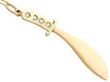 Gold Sword Pendant with Diamonds