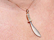 Gold Sword Pendant with Diamonds