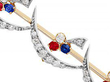 Victorian Bar Brooch with Gemstones