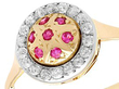 gold ruby ring with diamonds