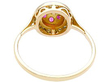 ruby and diamond dress ring side view