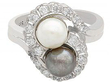white and black pearl dress ring