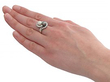 white and black pearl ring wearing