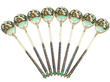 Silver and Enamel Spoons