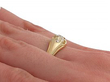 gents solitaire ring on hand