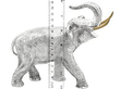 Silver Elephant Ornament size
