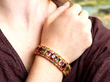 vintage 96.65 carat tourmaline and peridot, 18 carat yellow gold bracelet