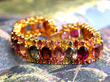 96.65 ct Tourmaline and Peridot, 18 ct Yellow Gold Bracelet