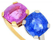 Blue and Pink Sapphire Ring Vintage