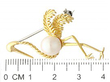 Vintage Flamingo Brooch being worn