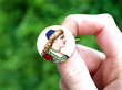 Enamel Brooch in Yellow Gold Outside