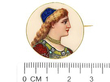 Enamel Brooch in Yellow Gold Size