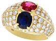 ruby and blue sapphire ring