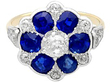 Sapphire and Diamond Platinum Ring