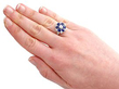 wearing Sapphire and Diamond Platinum Ring