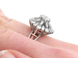 1960s Diamond Cocktail Ring Wearing 