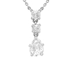 Pear Cut Diamond Necklace