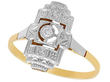 art deco dress ring
