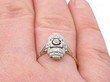 art deco dress ring on hand