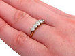 5 Stone Diamond Ring White Gold Wearing 
