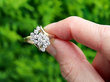 Vintage Gold Diamond Cluster Ring Outside
