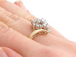 Vintage Gold Diamond Cluster Ring Wearing