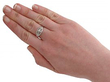 Diamond Cocktail Ring in White Gold wearing