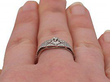 Diamond Cocktail Ring in White Gold on hand