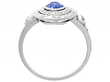 Antique French Marquise Sapphire and Diamond Ring