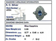 Marquise Sapphire and Diamond Ring Grading Data