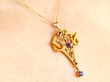 Antique Art Nouveau Pendant Wearing Neck
