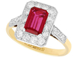 Antique Synthetic Ruby Ring 