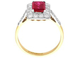 Antique Synthetic Ruby Ring 