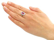 Antique Synthetic Ruby Ring Wearing