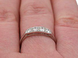 Antique Four Stone Diamond Ring on finger