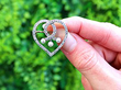 Antique Diamond and Pearl Heart Brooch Outside