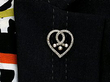 Antique Diamond and Pearl Heart Brooch Wearing