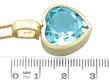 topaz heart pendant Size