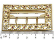 Antique Gold Belt Buckle with Rubies size
