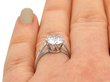 Diamond Solitaire with Accents Close Up 